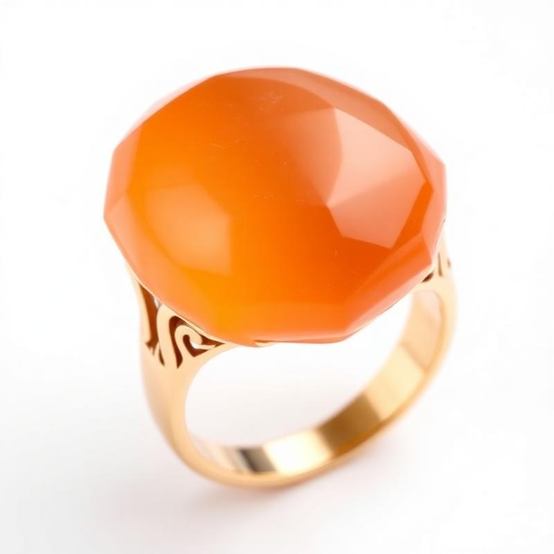 Victorian 'Wind' Carved Agate and Diamond Ring